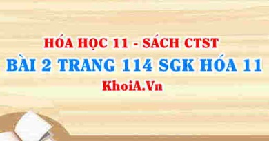 Bài 2 trang 114 SGK Hóa 11 Chân trời sáng tạo